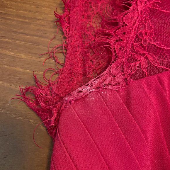 Red Bridesmaid Gown Sz M - Picture 6 of 7